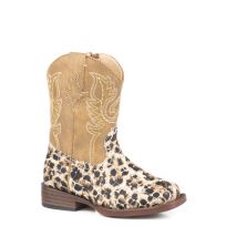 Roper Toddler Glitter Faux Leather Square Toe Boot