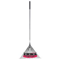 BLACK DIAMOND™ 60 IN Fiberglass Long Handle 24 Tooth Steel Leaf Rake, BDLRK102MS