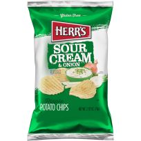 HERR'S Sour Cream & Onion Potato Chips, 6538, 2.5 OZ