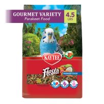Kaytee Fiesta Parakeet Food, Fortified Gourmet Diet, 100037324, 4.5 LB Bag