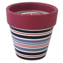 Patio Essentials Citronella Terracotta Americana Stripe Citronella Candle, 20192US2, 5 OZ