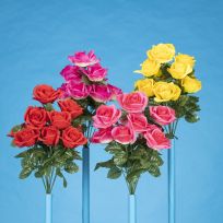 Gerson International 20 IN Artificial Rose Bush, Assorted, 2584490