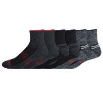 Dickies Repreve Navigator Quarter Socks, I651035L-019, Black / White, 10 - 13