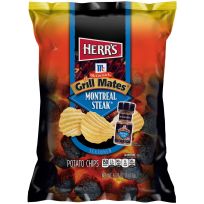 HERR'S Grill Mates Montreal Steak Ripple Potato Chips, 7378, 6.5 OZ