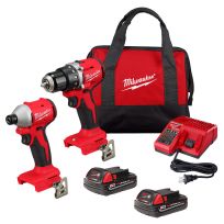 Milwaukee Tool M18™ Compact Brushless 2-Tool Combo Kit, 3692-22CT
