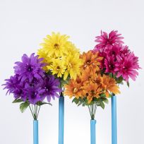 Gerson International 18 IN Artificial Gem Gerbera Daisy Bush, Assorted, 2641480