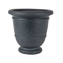Grosfillex Kylemore Decorative Urn, Blackwash, US567113, 20 IN