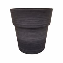 Grosfillex Solta Decorative Planter, Brushed Slate, US752702, 15 IN