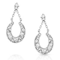 Montana Silversmiths Intentional Luck Crystal Drop Earrings, ER5350