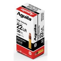 Aguila 22 LR Hollow Point, 38 Grain Ammo, 50 Rounds, 1B220335