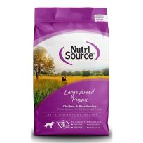 Nutri Source Large Breed Puppy Chicken & Rice Formula Dog Food, 009-241-03, 12 LB Bag