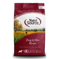 Nutri Source Beef & Rice Formula Dog Food, 009-286-03, 5 LB Bag