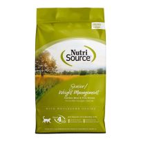 Nutri Source Senior/Weight Management Chicken Meal & Peas Formula Cat Food, 009-289-03, 6.6 LB Bag