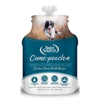 Nutri Source Come-pooch-a Chicken Bone Broth Recipe with Postbiotics for Dogs, 009-070-03, 12 OZ Pouch