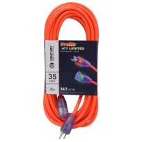 ProGlo® 14/3 Extension Cord, D17330035OR, Orange, 35 FT