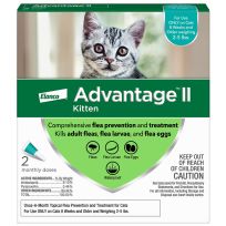 Elanco™ Advantage™II Topical Kills Fleas for Kittens, 2 - 5 LBS, 2-Doses, ADV11416