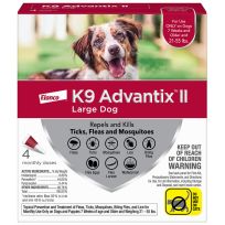 Elanco™ K9 Advantix™II Flea, Tick, Mosquito Prevention for Large Dogs 21-55 LB, 4-Doses, ADX20399