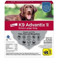 Elanco™ K9 Advantix™II Flea, Tick and Mosquito Prevention for X-Large Dogs Over 55 lbs, 4-Doses, ADX20410