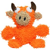 Tuffy's Mighty Ball Medium Microfiber Plush Bull, Orange, MT-MICROBM-BULL-OR