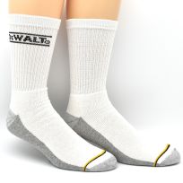 DEWALT Crew Work Sock, 6-Pack, DXSC187, White, 10 - 13