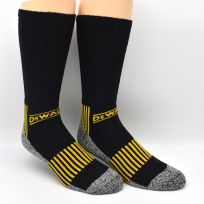 DEWALT Heavyweight Cushioning Bootcut Work Sock, 3-Pack, DXSC226, Black, 10 - 13