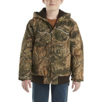 Carhartt Boy's Canvas Insulated Hooded Camo Jacket