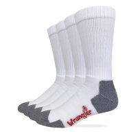 Wrangler RIGGS WORKWEAR® Ultra Dri Rib Work/Boot Sock, 4-Pack, 4/72435, White, 10 - 13