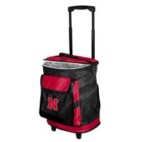 Logo Brands Nebraska Rolling Cooler, 182-57B-1