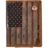 Hooey Liberty Roper Bifold Money Clip, HFW003-BRBK, Brown