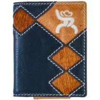Roughy Crazy Horse Bifold Money Clip, RFW004-BKBR, Black