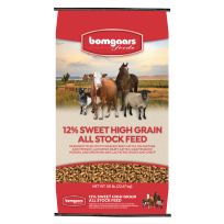 Bomgaars Feeds 12% Sweet High Grain All Stock Feed, 33330, 50 LB Bag