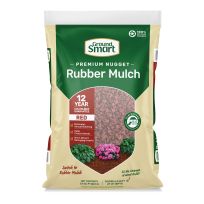 GroundSmart® Premium Nugget Rubber Mulch, LTSCRMN8CB72, Red, .8 CU FT