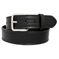 Hickory Creek 1 1/2" Full Grain Basketweave Embossed Belt with Harness Buckle