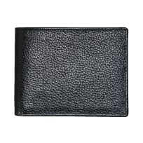 Hickory Creek Shrunken Leather Bifold Wallet, 4161W, Black