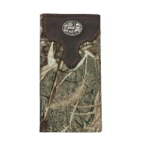 Mossy Oak Breakup Overlay Bifold Leather Wallet, 8012M, Camo
