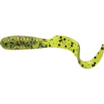 Mister Twister Teenie Curly Tail Grub, 20-Pack, TTSF20-11BGN, Pumpkin Green, 2 IN
