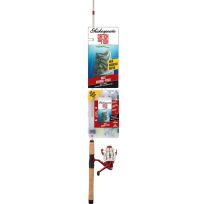 Shakespeare Catch More Fish™ Bass Spinning Rod & Reel, 6'6" 2-Piece, Medium, CMF2BASS, Red