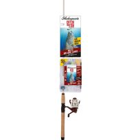 Shakespeare Catch More Fish™ Walleye Spinning Rod & Reel, 6'6" 2-Piece, Medium, CMF2WALLEYE, Red