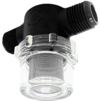Fimco Inline Strainer 1/2" MNPT 50 Mesh with Clear Bowl, 5116417, 1 IN