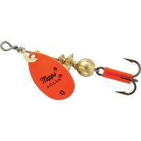 Mepps Aglia In-Line Spinner with Plain Treble, B0 HO, Hot Orange, 1/12 OZ