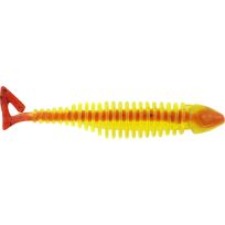 Matzuo Gaikotsu Ribbed Curl Tail, 8-Pack, MTZGKCT4.0SUN, Sunshine, 4 IN