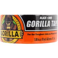 GORILLA® Duct Tape, 105631, Black, 10 YD