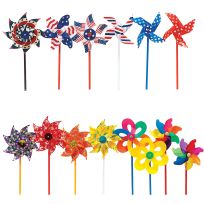 Gerson International 13.75 IN PVC Pinwheels, Assorted, 1661110