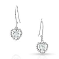 Montana Silversmiths Frozen Heart Earrings, ER4653