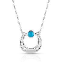 Montana Silversmiths Destined Luck Turquoise Crystal Necklace, NC5508