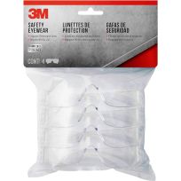 3M™ Anti-Scratch Safety Glasses, Wraparound Clear Frame, 4310397