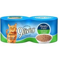 9Lives® Wet Cat Food, Meaty Pate with Real Chicken, 4-Pack, 411-565-15, 5.5 OZ Can