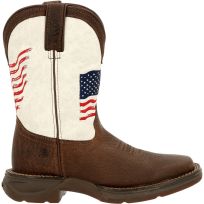 Durango Lil' Rebel™ Distressed Flag 8 IN Western Boot