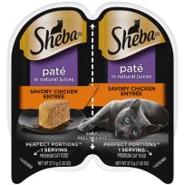 Sheba® PERFECT PORTIONS™ Primium Pate Cat Food, Chicken, 474-355-15, 1.3 OZ Pouch