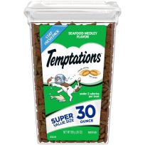 Temptations™ Cat Treats, Seafood Medley, 474-603-15, 30 OZ Tub